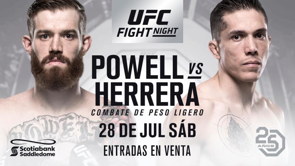 UFC Calgary: Álvaro Herrera vs Devin Powell (Resultados/Results)